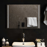 Specchio da bagno LED Trasparente 70 x 50 cm vetro temperato 42045796