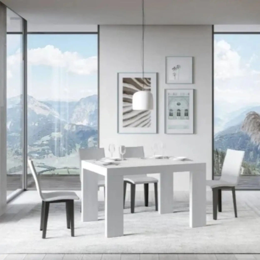 Tavolo allungabile 120/224x90 cm Roxell Premium colore bianco frassino