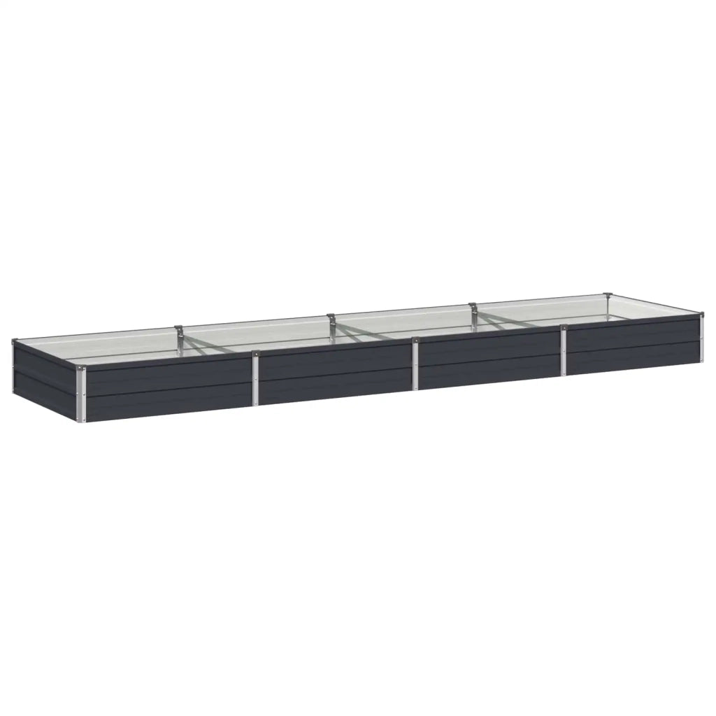 Letto rialzato da giardino Antracite 320 x 80 x 24 cm 8006499