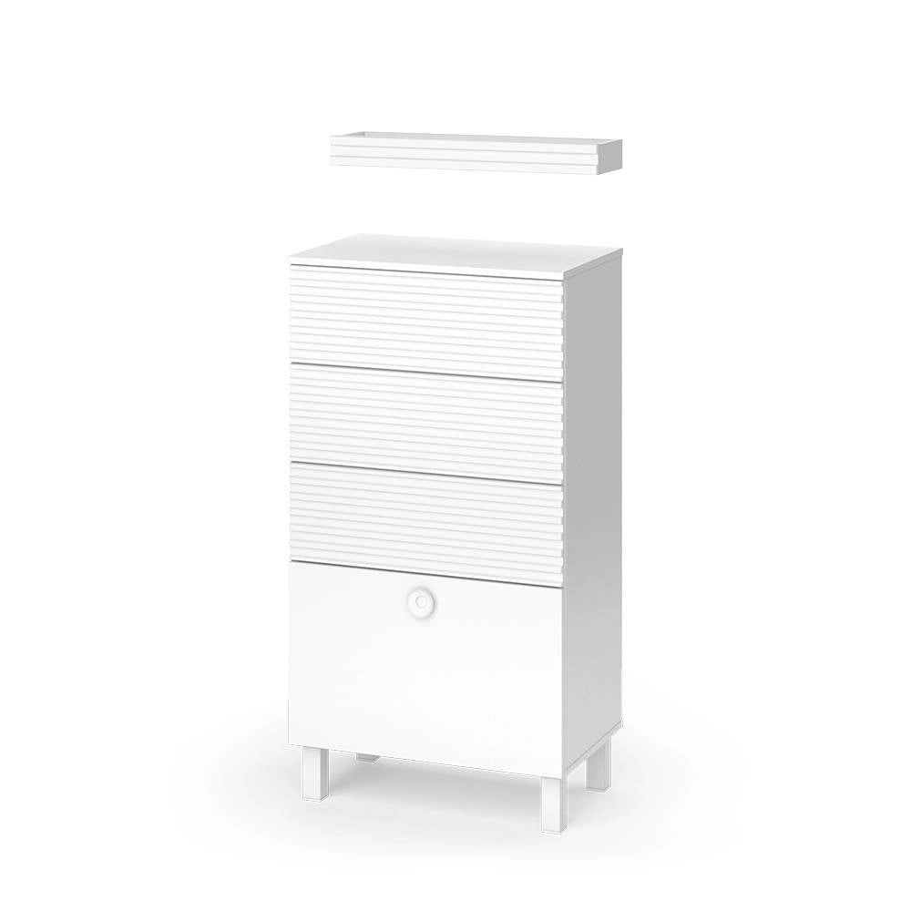 Vicco Mobiletto bagno Bianco 60.2 x 113 cm con 4 cassetti