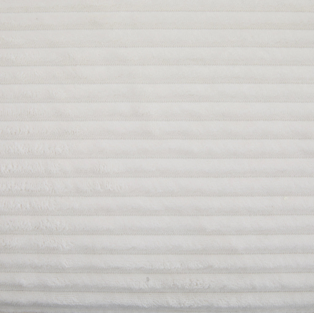 Sedia a dondolo con poggiapiedi in corduroy beige; schienale reclinabile a 3 posizioni; 70x80x92 cm