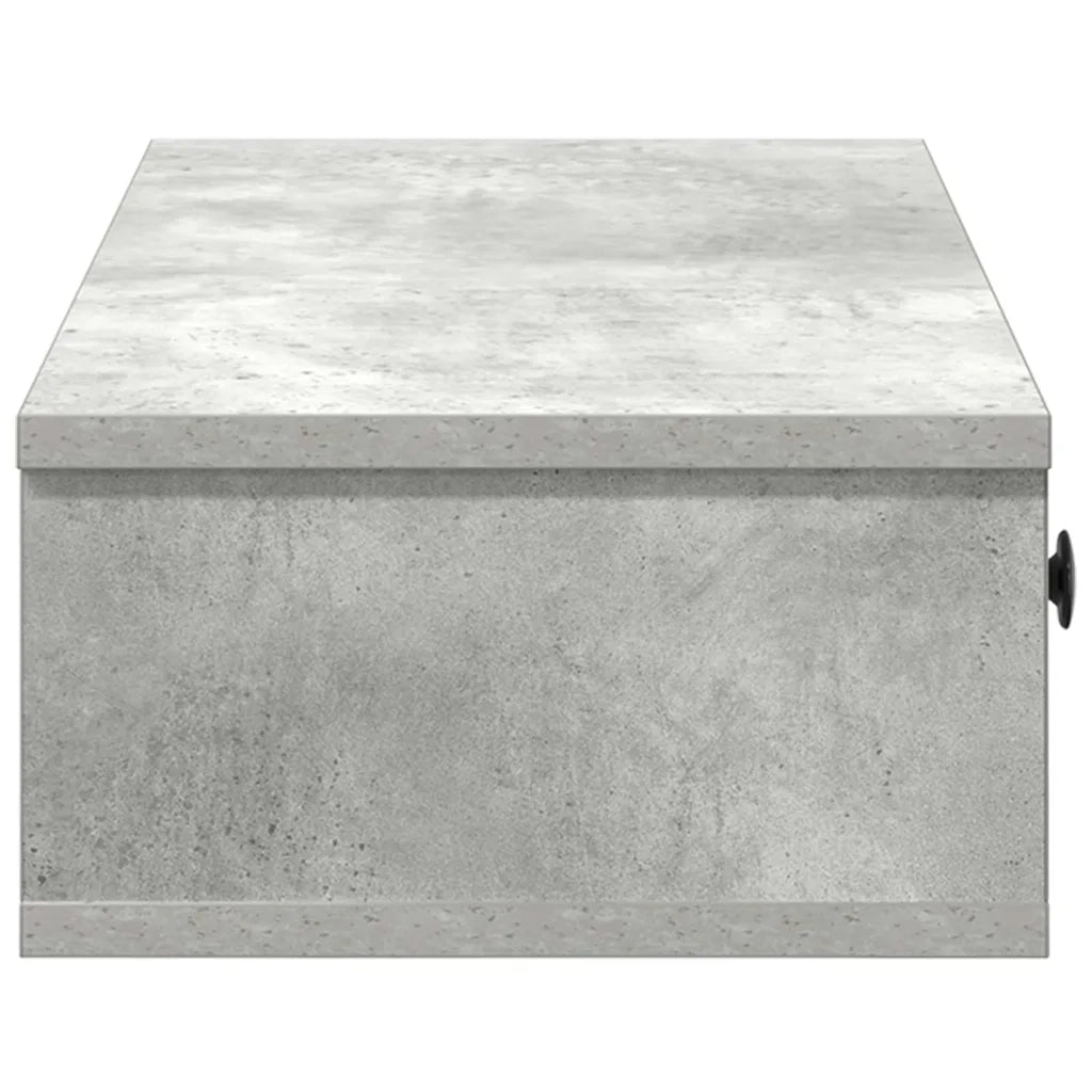 Scaffale a Parete con Cassetti Grigio 100x37,5x19 cm Truciolato