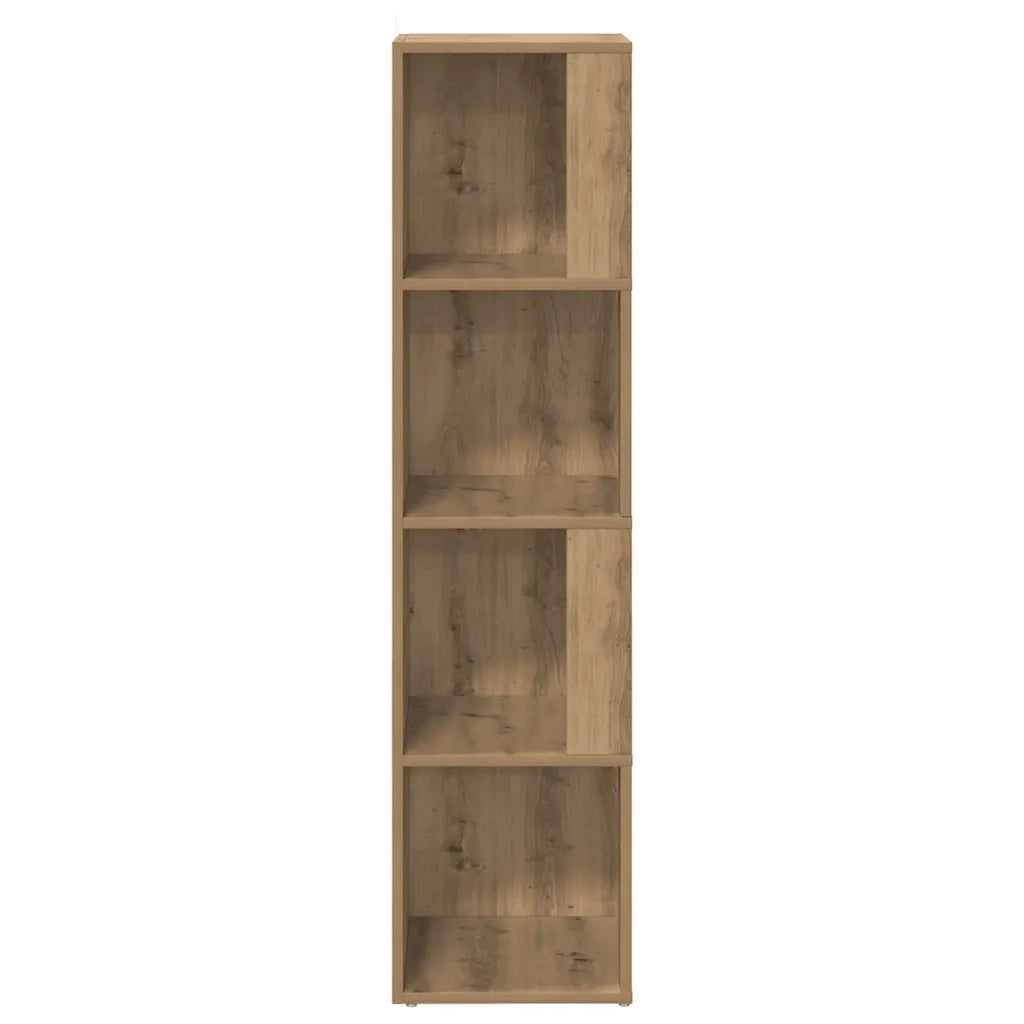 Scaffale Angolare Rovere Artigianale 33x33x132 cm in Truciolato 856723