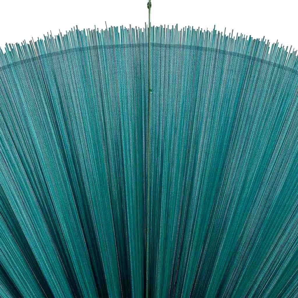 Decorazione da parete Palmito in bambù e tessuto verde 145x75x2h cm