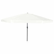 Ombrellone da giardino moderno pieghevole 395 x 395 x 245 cm con protezione UV in poliestere color sabbia 02_0058779
