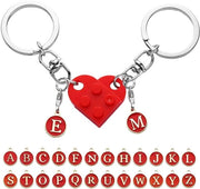 Sleutelhanger Personalizzato Cuore - Sostegno Per Due Chiavi - Sostegno Per Chiavi Rosso - Sostegno Per Chiavi Per Adulti - Sostegno Per Chiavi Simbolico - Prodotto Unico - Sostegno Per Due Chiavi