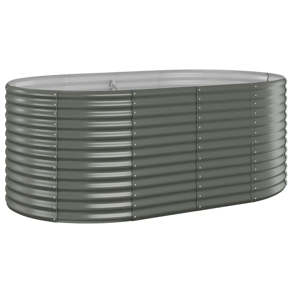Fioriere | Cassetta per fiori | Letto Giardino Acciaio Zincato 175x100x68cm Grigio