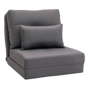 Materasso pieghevole futon 2 in 1 con cuscino rimovibile ¨C Xylo ¨C 60x80x56 cm grigio scuro
