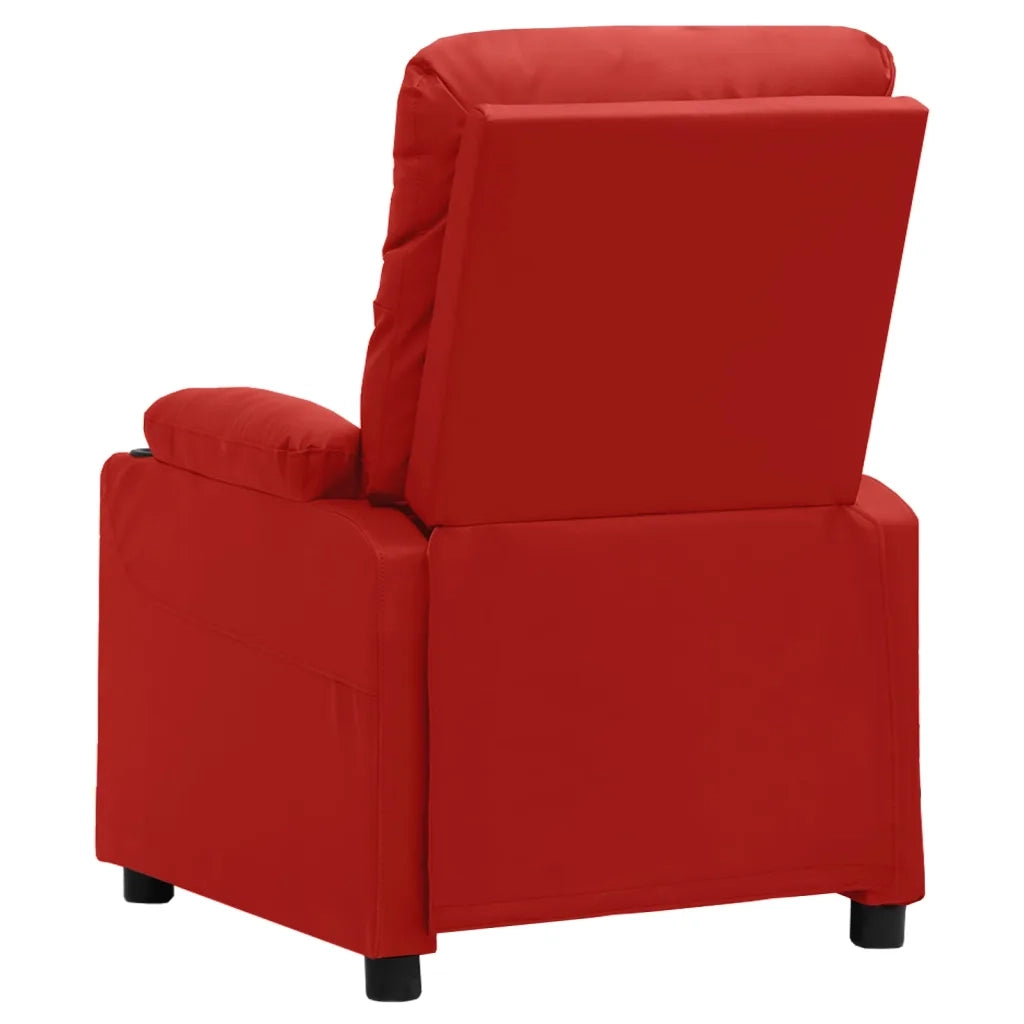 Poltrona | Sedia Relax Massaggio Elettrica Rosso Vino Similpelle