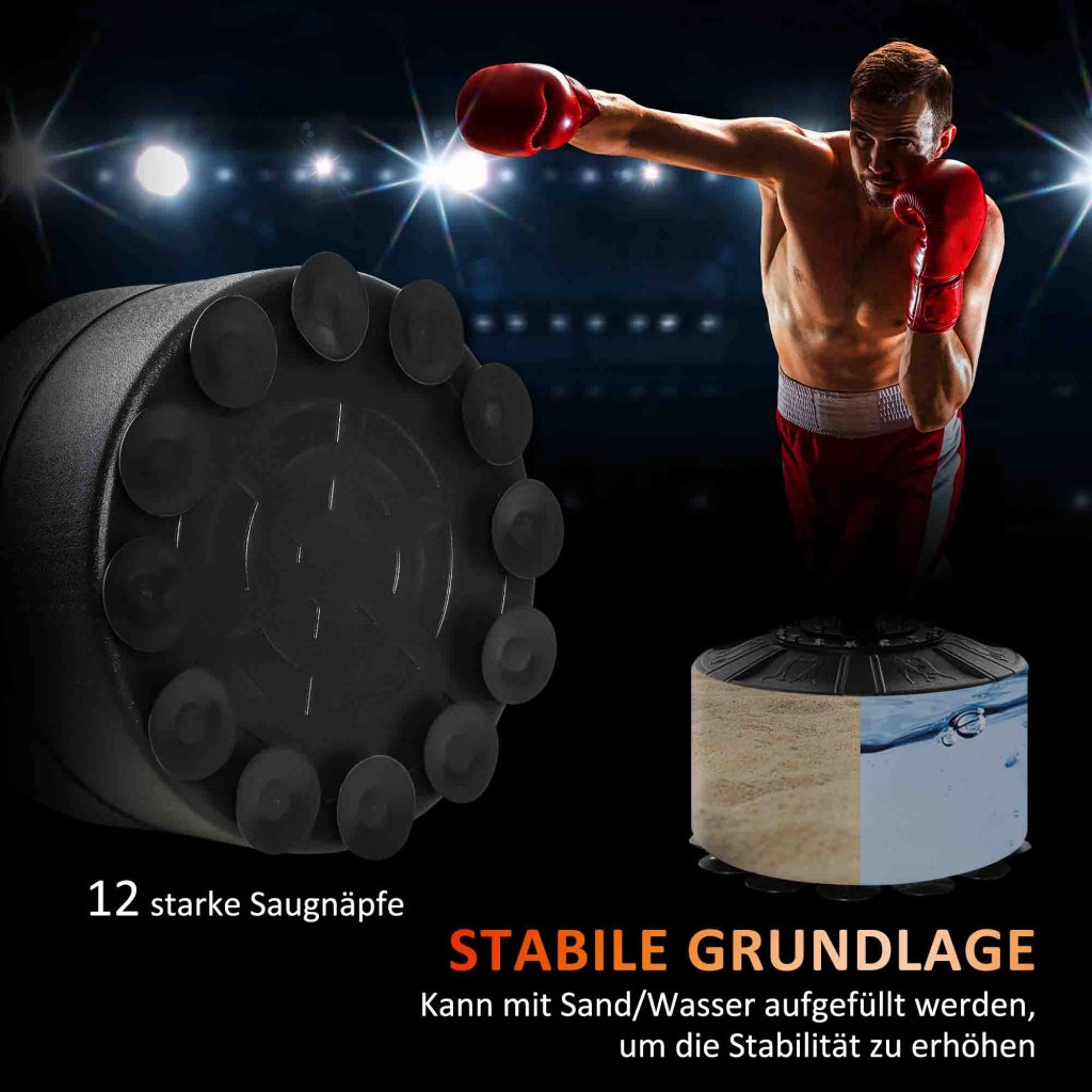 Box sacco da boxe regolabile in altezza ¨C zephmum ¨C 160-230 cm, rosso