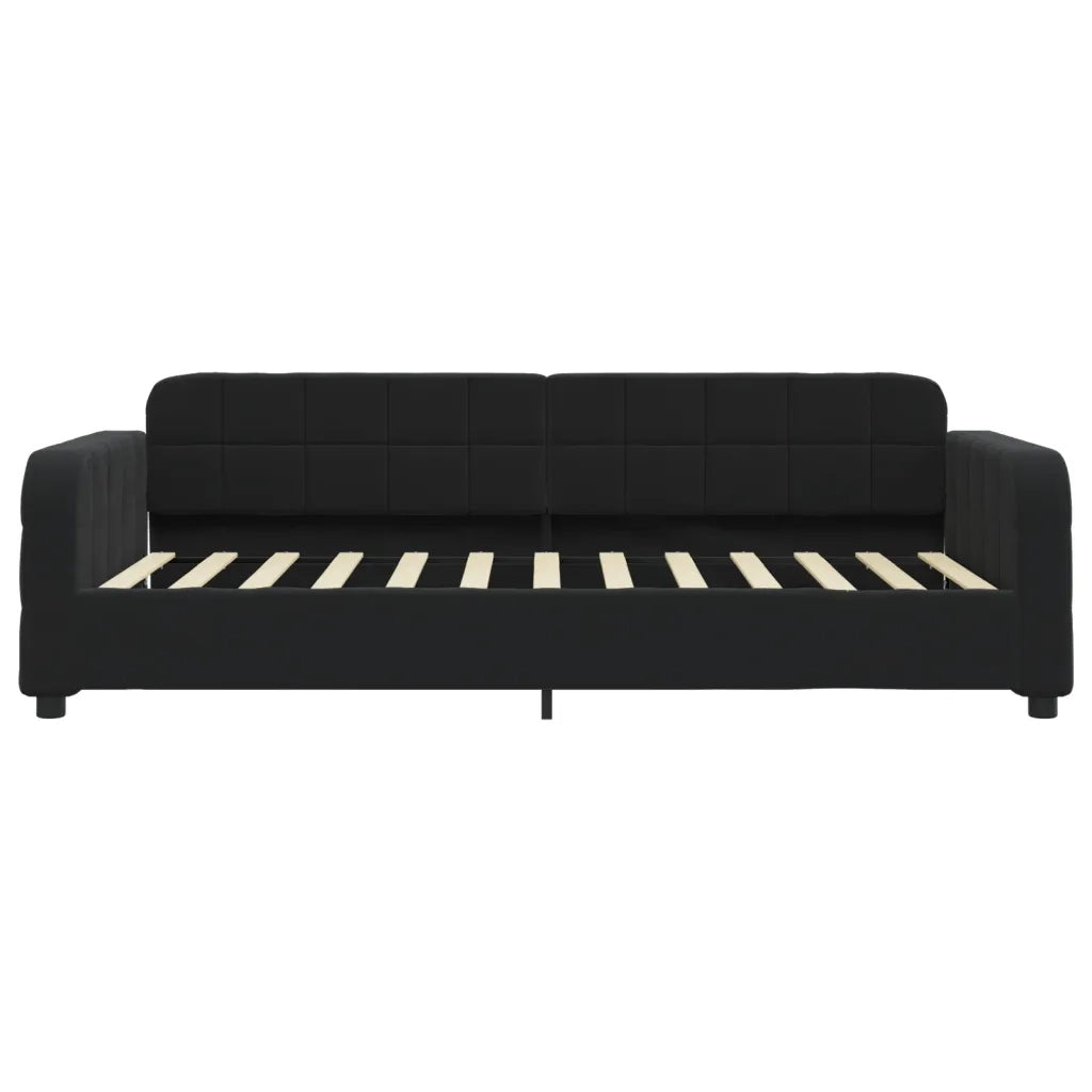 Divano Letto con Letto Estraibile-Sofa Letto-Daybed Nero 100x200 cm in Velluto 376154