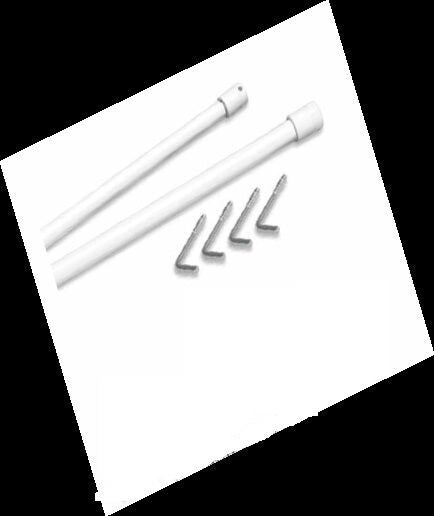 Coppia Bacchette Bastoni tende punta tonda 60 cm x 7 mm