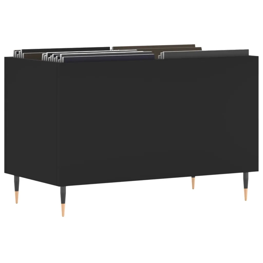 Mobile Porta Dischi Nero 74,5x38x48 cm in Legno Multistratocod mxl 126986