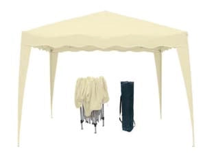 GAZEBO POLIESTERE RIPIEGABILE BIANCO NATURALE- - cm.300x300x250h. - 1 pezzi VETTE