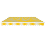 Tenda da Sole | Tenda parasole Pieghevole Manuale 400 cm Giallo/Bianco