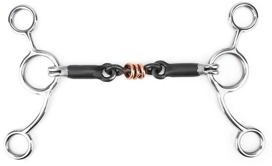 Bit di gara in acciaio inossidabile - Anello singolo - Bit per cavalli - Bocchetta per cavalli 135 mm - Peso 270 g
