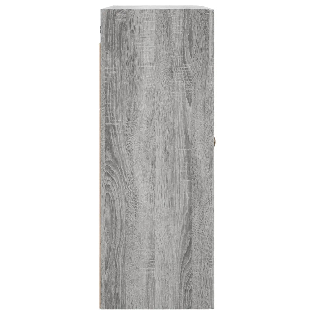 vidaXL Mobili a Parete 2 pz Grigio Sonoma 69,5x34x90 cm