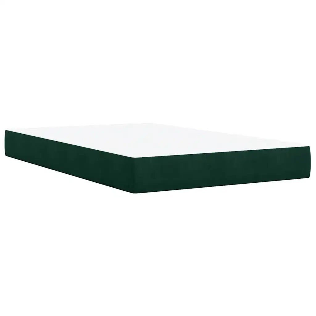 Giroletto a Molle con Materasso Verde Scuro 120x190 cm Velluto 3290001