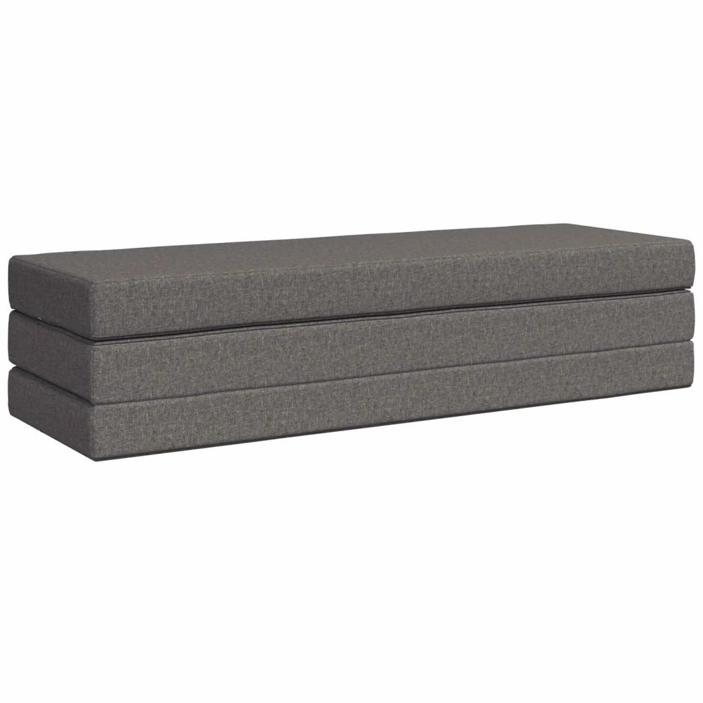Divano Letto Pieghevole 200 x 67 x 45 cm Grigio Chiaro 900256