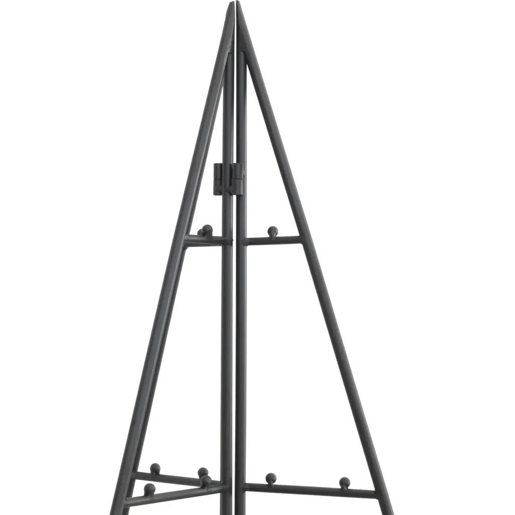 Albero di Natale Decorativo in Metallo Nero 100 cm