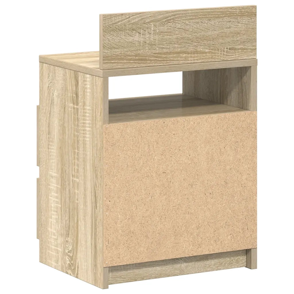 Comodini 2 pz con 2 Cassetti-Set di 2 Tavolino da notte Rovere Sonoma 40x33x60 cm