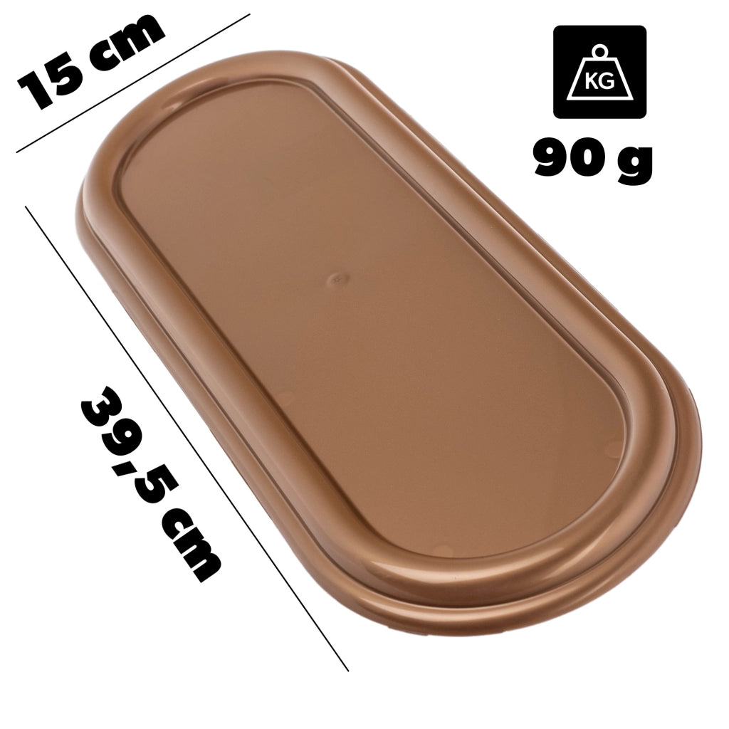 Supporto per candela funeraria KADAX 40 cm, vassoio funerario in plastica dorata