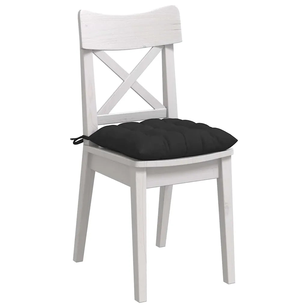 Cuscini per Seduta 4 pcs Nero 40 x 40 x 6 cm Microfibra