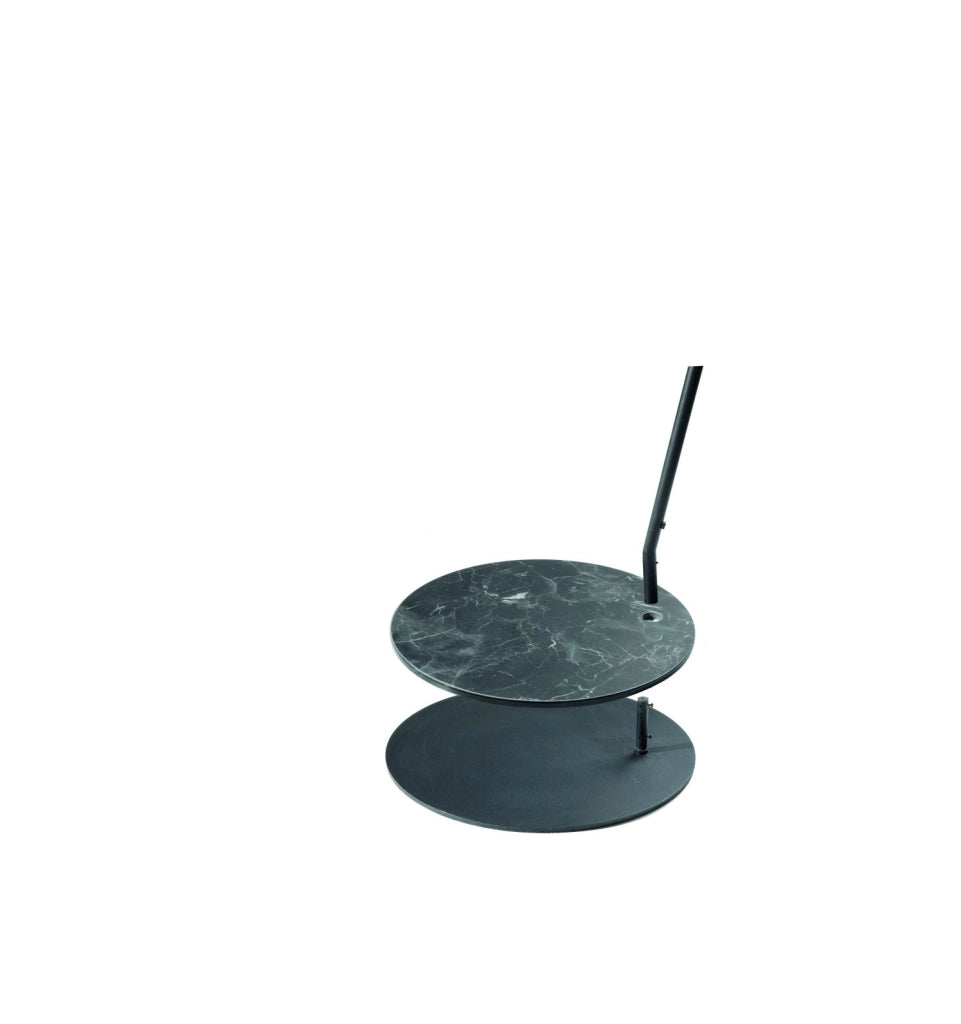 BASE PIANTANA VELVET MARMO NERO D.43CM PER LAMPADA DA TERRA