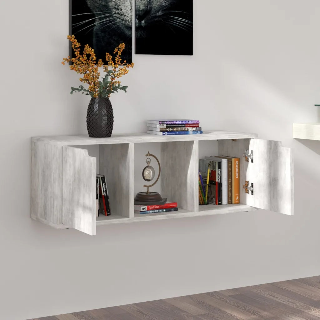 Mobile TV Cemento 88,5x27,5x30,5 cm in Truciolato