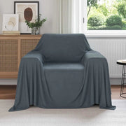 Coperte da Pile 6 pcs Grigio scuro 210 x 140 cm Panno 42017143