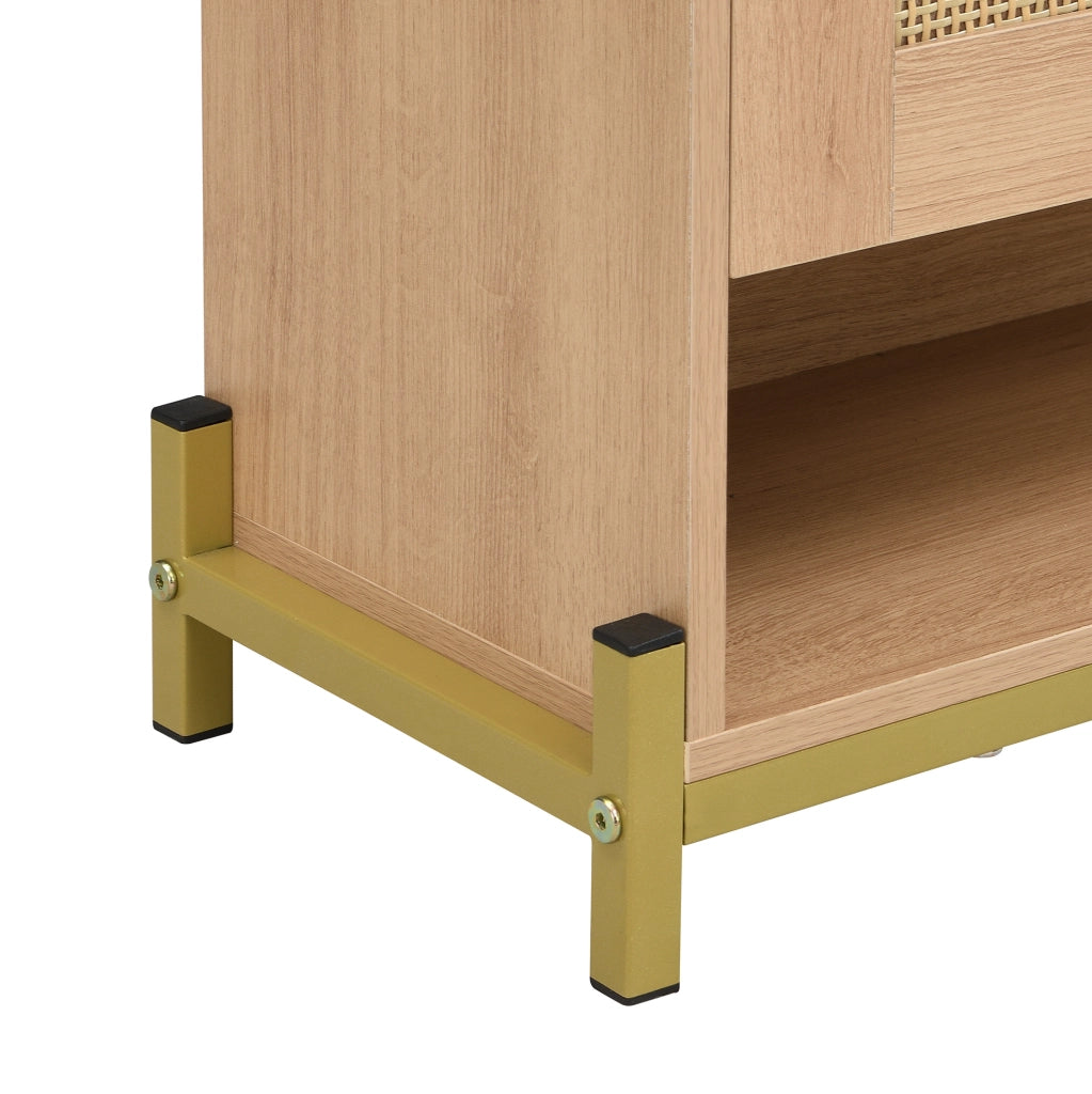 Scarpiera salvaspazio con ripiano superiore 108;5 x 24 x 100 cm in MDF rovere chiaro