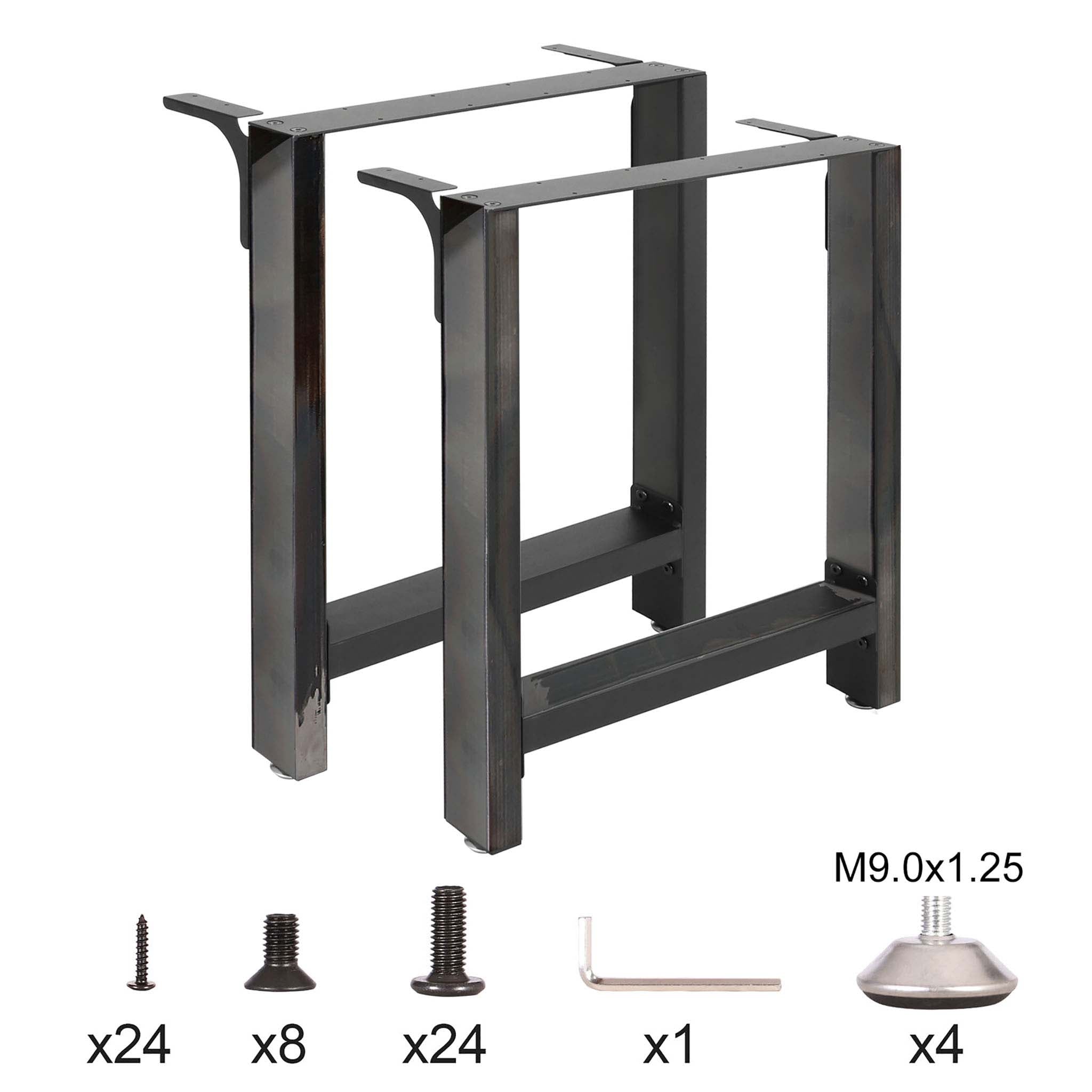 Telaio base per tavolo 60x72 cm verniciato a polvere Gambe quadrate tavolino