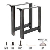 Telaio base per tavolo 60x72 cm verniciato a polvere Gambe quadrate tavolino