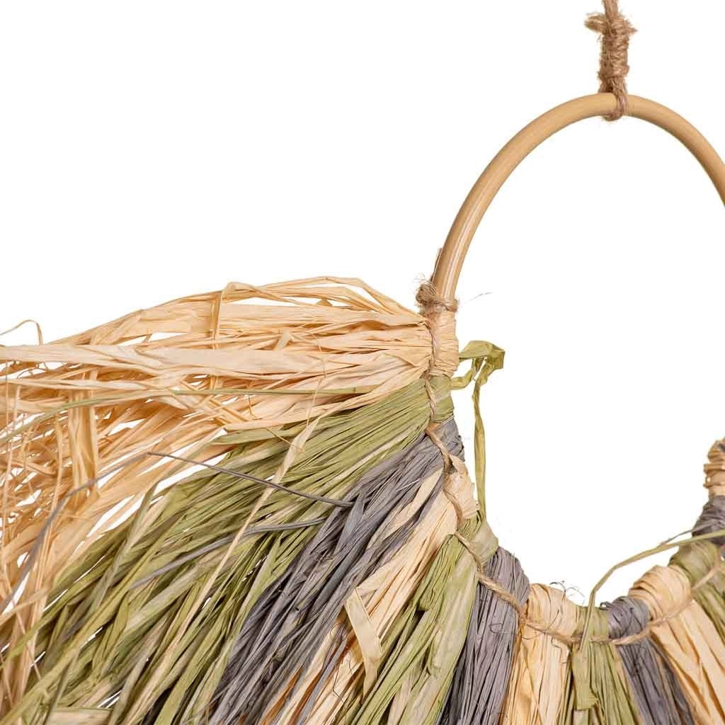 Collana decorazione muro in fibra naturale marrone 19x02x15h