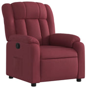 Poltrona | Sedia Relax Reclinabile in Tessuto Rosso Vino