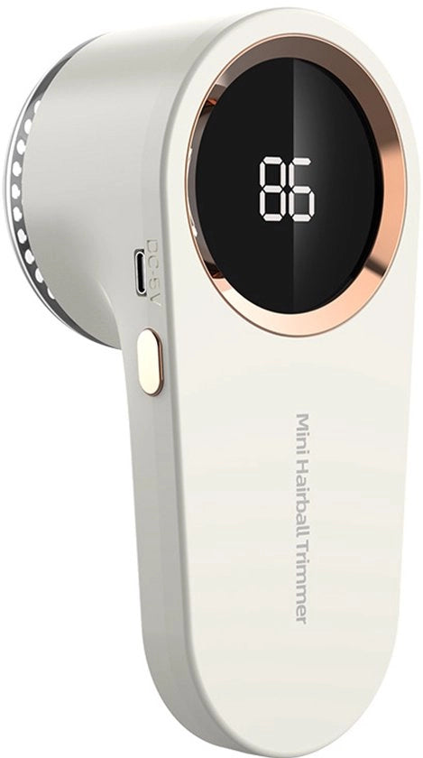 Verdunatore elettrico - 9000 giri/min, wireless e ricaricabile con schermo LCD - 6 lame potente verdunatore di peli - Per abbigliamento - Magliette - Divani - Coperte - Incluso schermo di protezione - Bianco