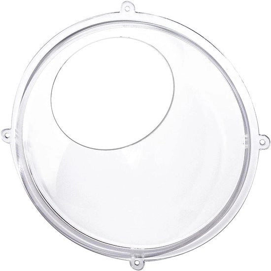Raccordo per parete a forma semicircolare - materiale acrilico trasparente - diametro 24 cm