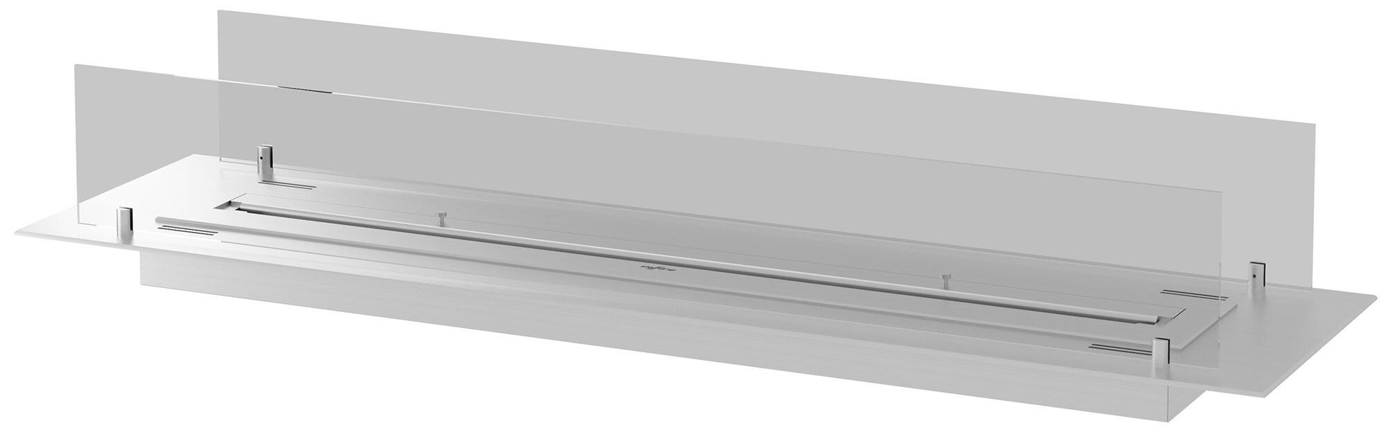 Camino a Bioetanolo da Incasso 120x32 cm Insert 1200 in Acciaio Inox