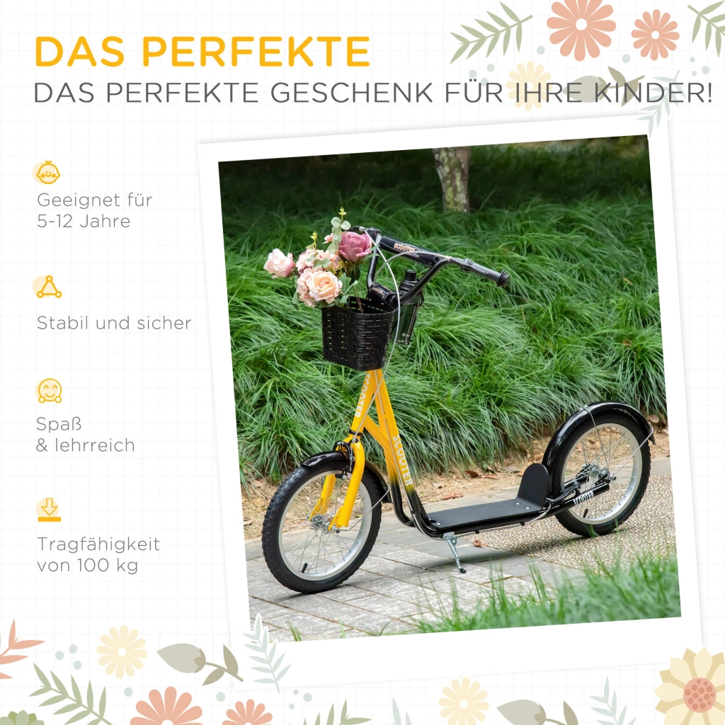 Tretroller per bambini regolabile ¨C Zephmum ¨C con cesto rimovibile e freni
