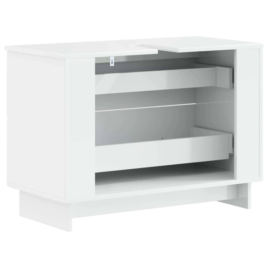 Armadio per Lavabo da Bagno EDE Bianco Lucido 82 x 41 x 59 cm 895919