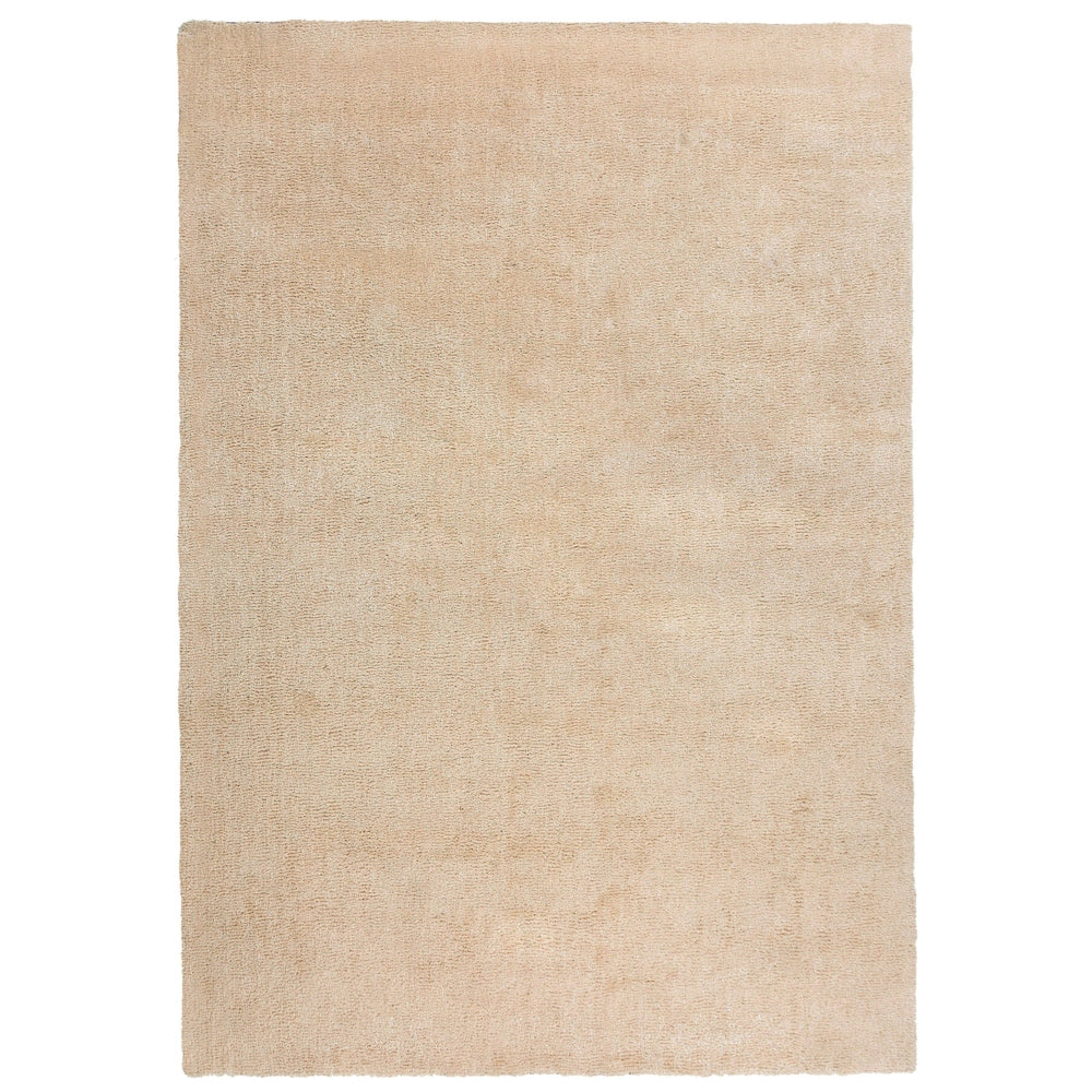 Tappeto Shaggy Beige 160 x 230 cm Moderno Tappeto Rettangolare Trapuntato a Pelo Lungo