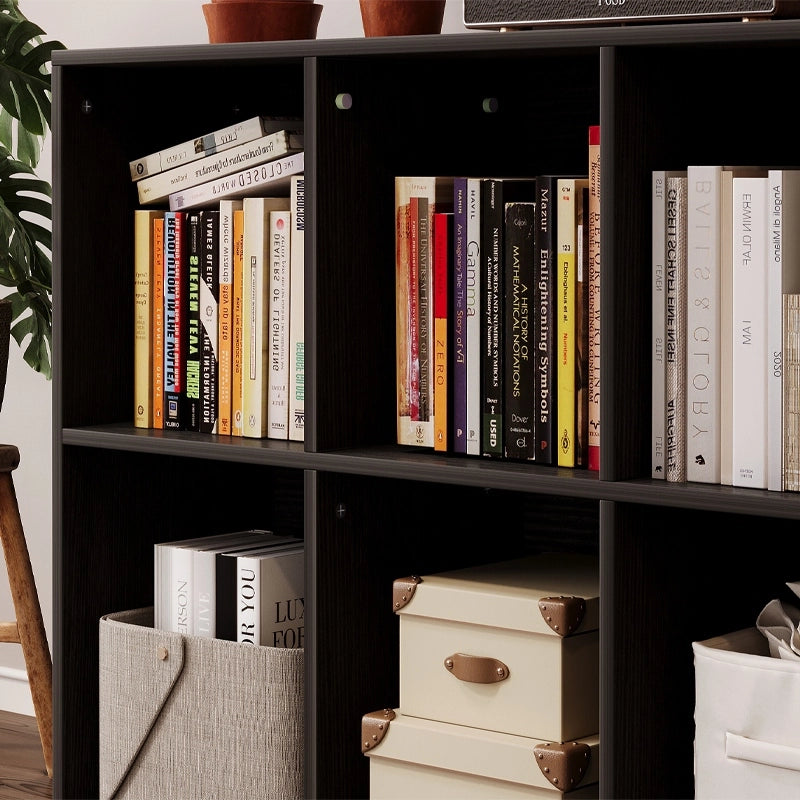 SCAFFALE APERTO COMÒ 3x2 CAPIENTE PER LIBRI DA UFFICIO NERO