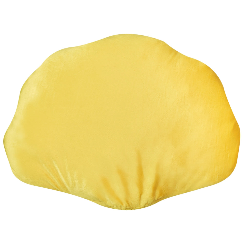 Cuscino decorativo in velluto a forma di conchiglia giallo a tinta unita soggiorno camera da letto