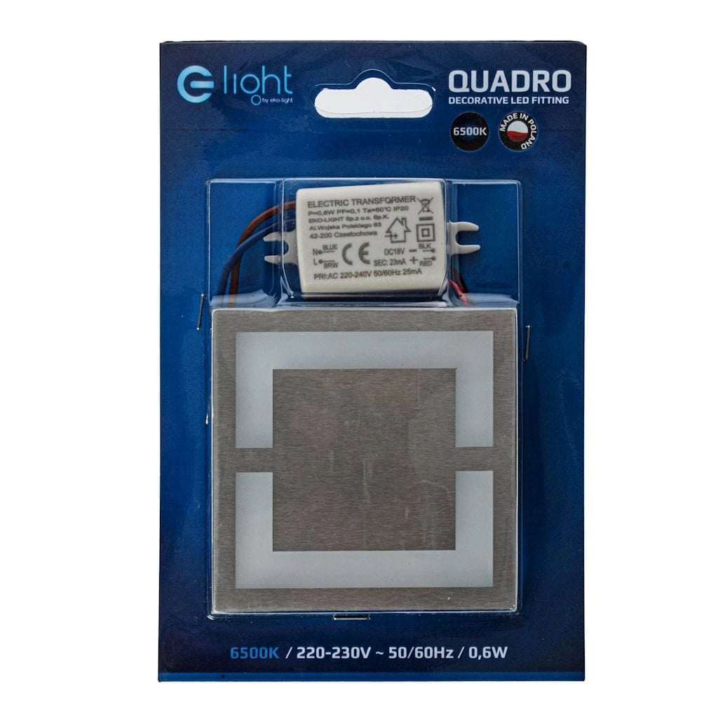 Faretto incasso scala Eko-Light Quadro EKS0965 LED 0,6W 6500K