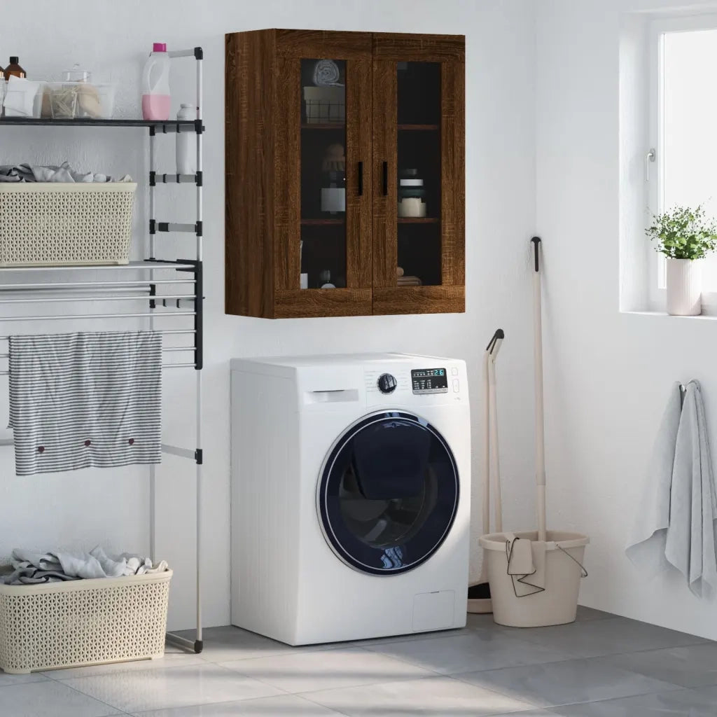 Armadietto a Muro | Mobile a Parete Rovere Marrone 69,5x34x90 cm
