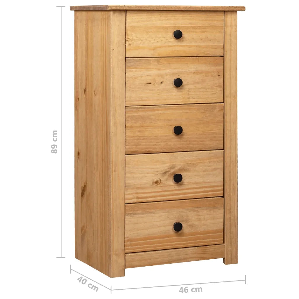 Credenza-Buffet-Armadio da cucina 46x40x89 cm in Legno Massello di Pino Panama Range