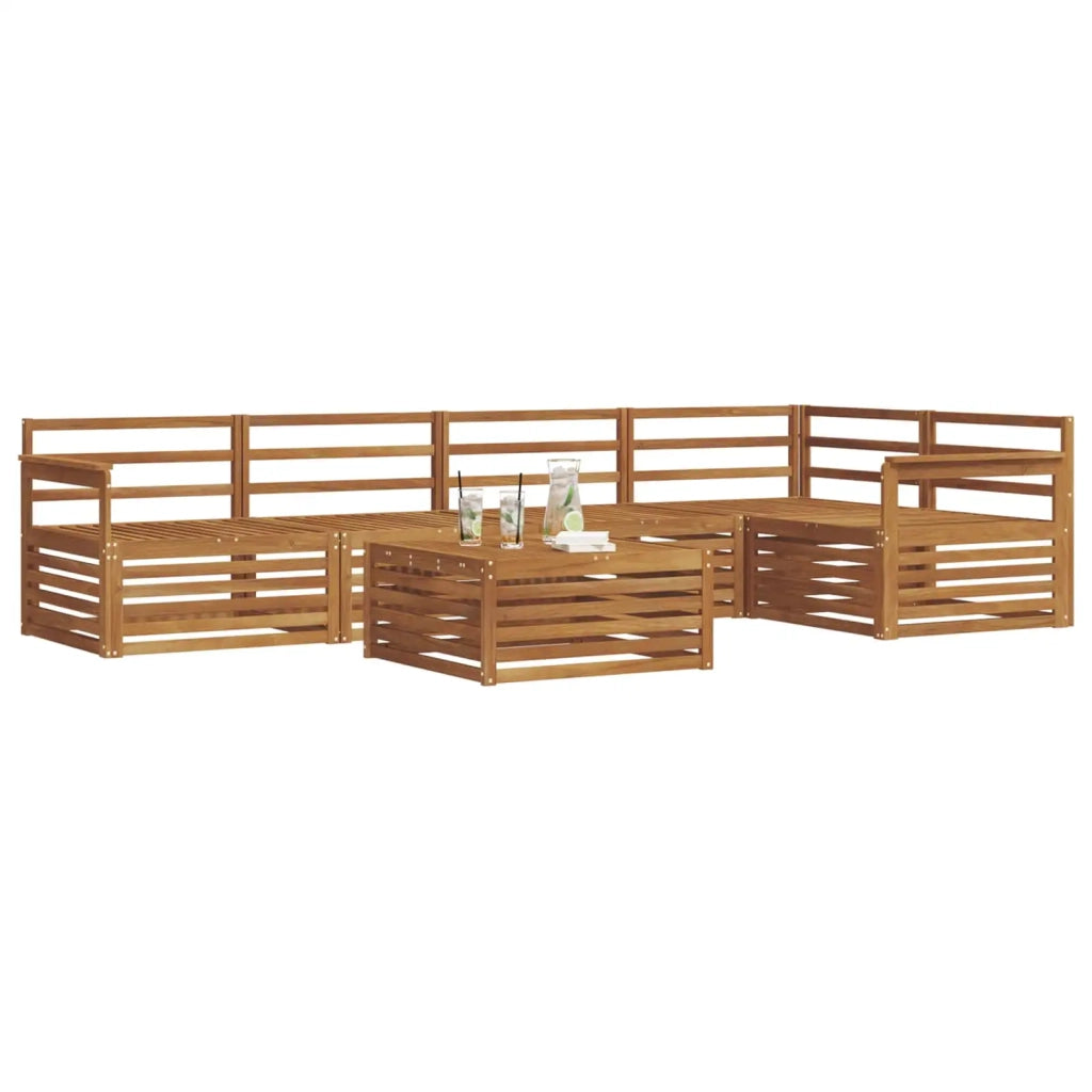 Set di divani da esterno 6 pcs Naturale