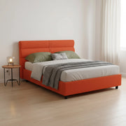 Briona, Letto Piazza e Mezza Sfoderabile Made in Italy, Arancione