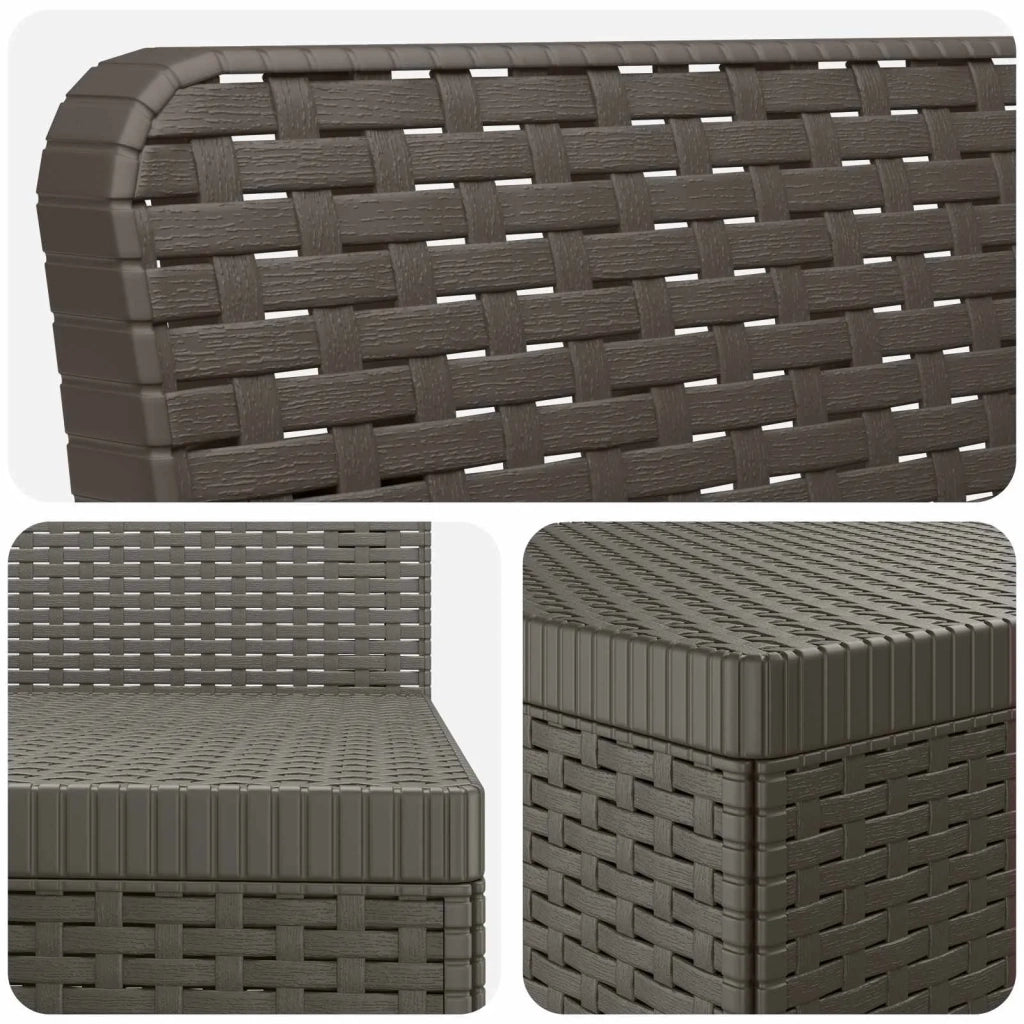 Divano da Giardino 6 Posti Aspetto Rattan PP Grigio Chiaro 3444105