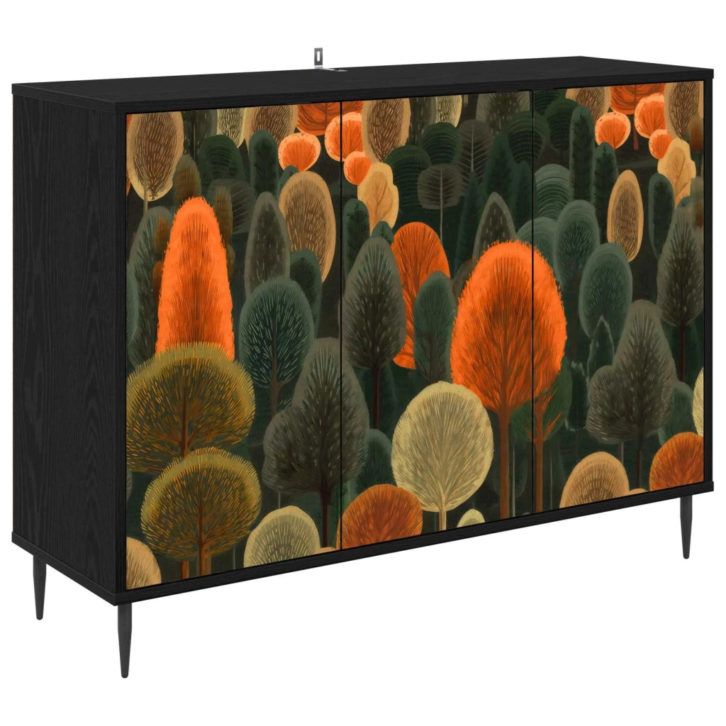Credenza ZAANDAM Rovere Nero 102 x 33 x 76 cm 8006980